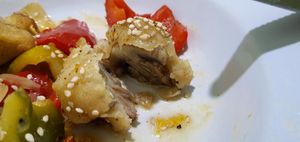 Close up a un delicioso champiñón at Clorofila in Queretaro