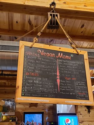 Current vegan menu at Smokee Mo's St Louis BBQ in St Louis