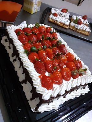 Pastel de chocolate at Libres X Siempre in Mexico City