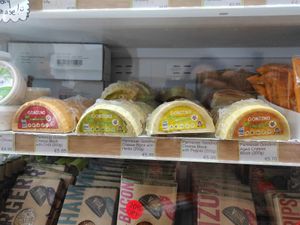 Cheeses at Veganic in Dublin