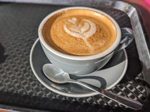 Almond milk dirty chai at Balls and Bangles in Queenstown