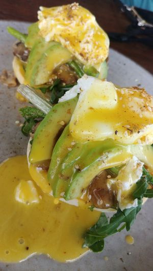 eggs benny at Muse Cafe & Art in Ubud