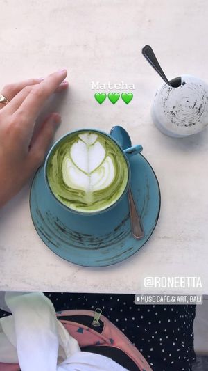 Matcha Latte with House-Made Coconut Mylk at Muse Cafe & Art in Ubud