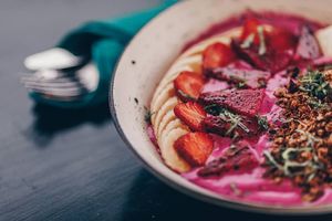 Dragon Fruit Smoothie Bowl at Muse Cafe & Art in Ubud