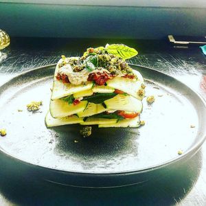 Raw Lasagna with Zucchini at Muse Cafe & Art in Ubud