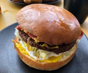 Bacon and cheese burger 🍔 (~11€)  at Not Dog in Nice