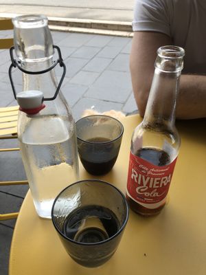 Coke and water   at Not Dog in Nice