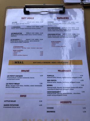 Menu   at Not Dog in Nice
