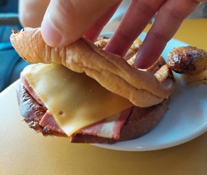 Toast "Le Petit Croquet" (vegan cheese, vegan bacon, caramelized onions) at Not Dog in Nice