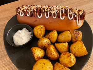 With pommes de terre  at Not Dog in Nice