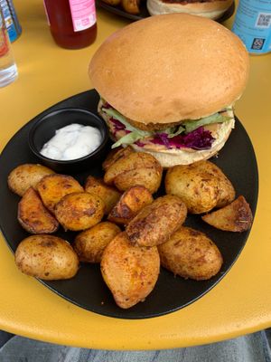 Lovely burger and potatoes  at Not Dog in Nice