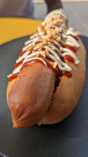 The basic & extra large notdog at Not Dog in Nice