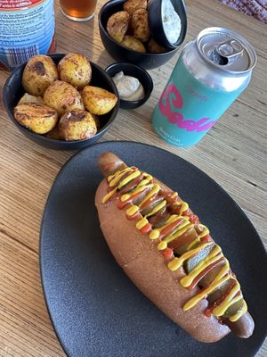 Classic Hotdog with Potatoes   at Not Dog in Nice