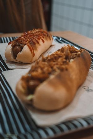 Guacamole and Original Not Dog. at Not Dog in Nice