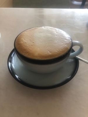 Salted caramel Spanish latte  at Soul Sante in Dubai
