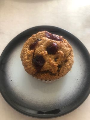Cranberry muffin at Soul Sante in Dubai