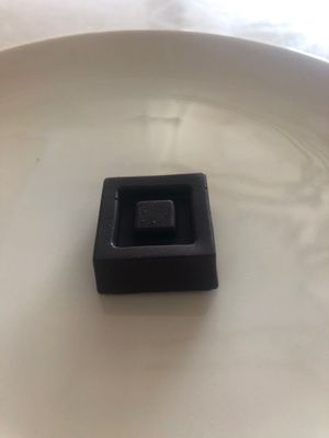 Dark chocolate bite at Soul Sante in Dubai