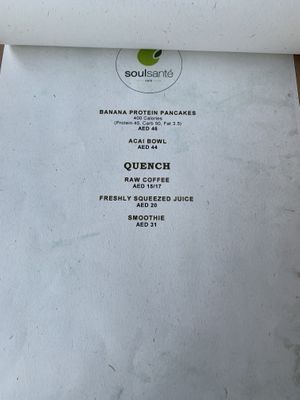 Drinks at Soul Sante in Dubai