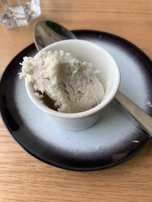 Coconut ice cream at Soul Sante in Dubai