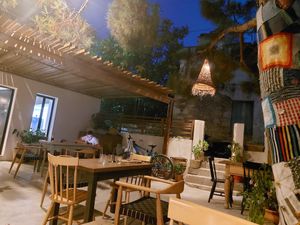 Seating area at Green Kukunari in Crete