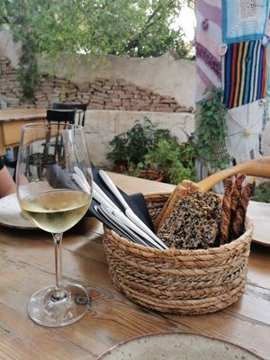 Fresh bread at Green Kukunari in Crete