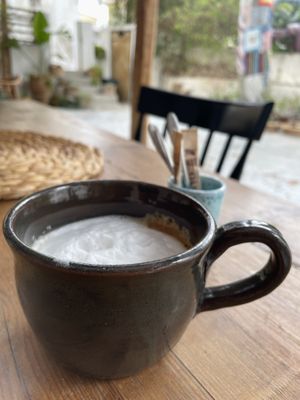 Vegan cappuccino   at Green Kukunari in Crete