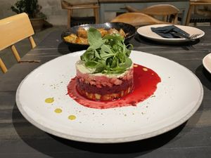 Beetroot Tartar 👌😍  at Green Kukunari in Crete