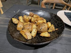 Crispy potatoes 😋  at Green Kukunari in Crete