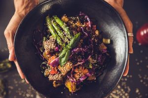 Vegetable stir fry  at Green Kukunari in Crete