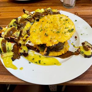 Vegan burger  at Tostometro in Granada