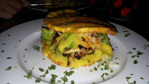 Vegan burger at Tostometro in Granada