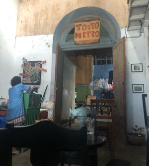 The seating area at Tostometro in Granada