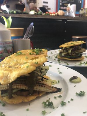 Banana burger at Tostometro in Granada