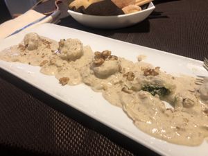 Vegan tortellini - pretty good  at Muà in Genoa