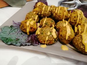 Polpette di quinoa at Muà in Genoa