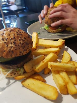 Vegan burgers at The Rumour Mill in Croydon