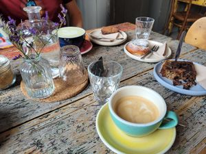 Free tap water available and great spread at Letka in Prague