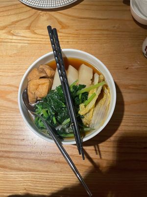 Tofu and Vegetable Broth  at Qīng Chún 庆春食堂 - Qingchun E Rd in Hangzhou