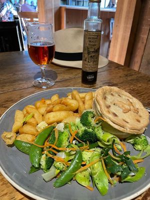 Mushroom and spinach pie   at The Old Inn in Newton Abbot