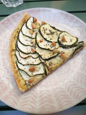 Zuchini salty tart at Menthe Chocolat in Toulon