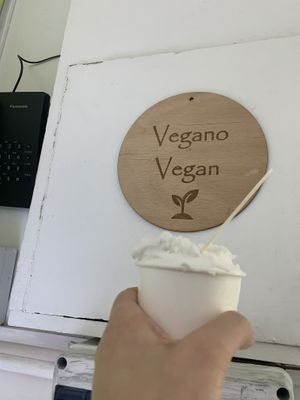 Coconut gelato  at La Gelateria del Barri in Santiago