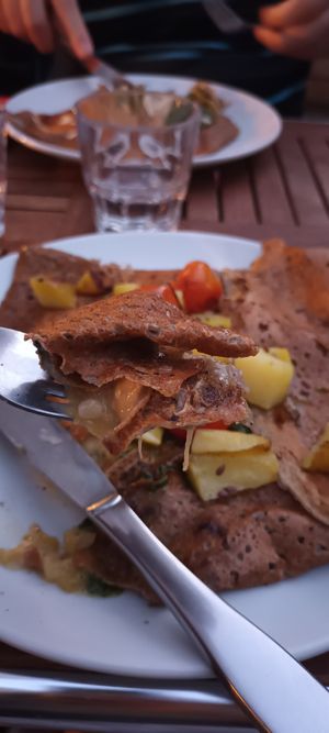 Juicy inside at Crêperie Rouge Délice in Grenoble