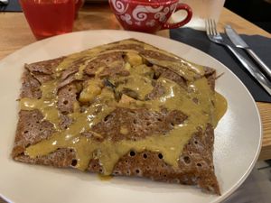 Tofu curry Sarrazin crêpe  at Crêperie Rouge Délice in Grenoble
