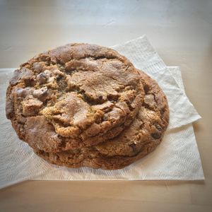 most amazing vegan chocolate chip cookies you'll ever have at Uptown Cafe in Valparaiso