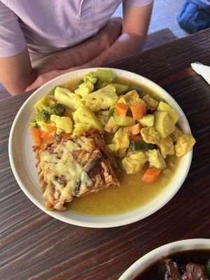 Verduras + lasagne + tofu  at Holy Bao in Santiago
