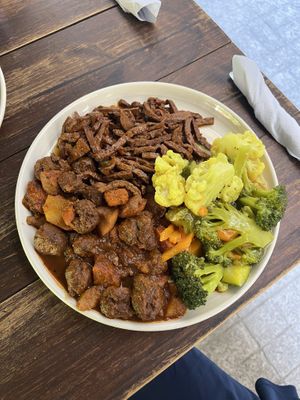 Veggies and soy stews  at Holy Bao in Santiago