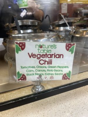 Vegan chilli  at ATL - Nature's Table - TE in College Park