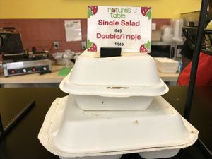 Salad sizes and prices at ATL - Nature's Table - TE in College Park