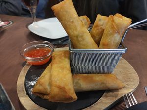 Roliños de primavera #Veganuary at Rincon de Alba in A Coruna