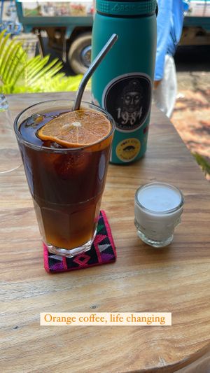 Orange coffee   at Bouang  in Luang Prabang